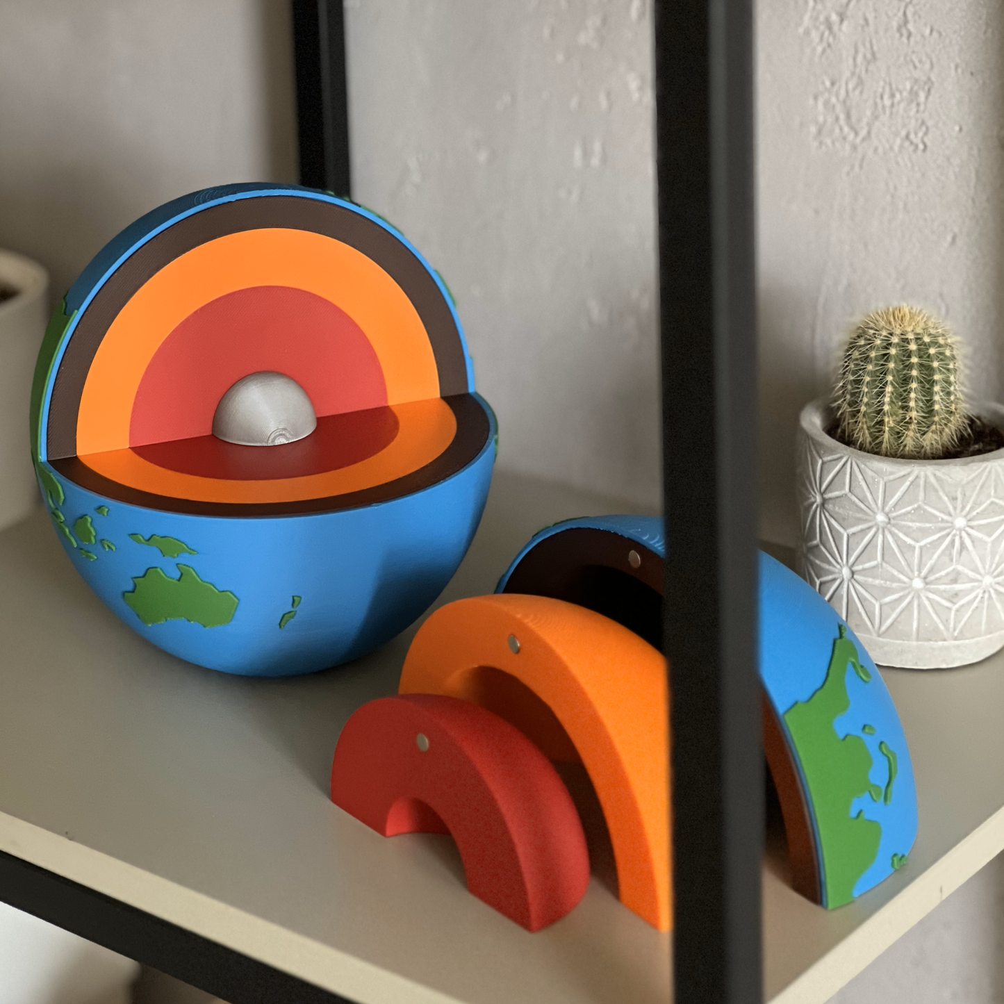 3D Printed Educational Earth Globe: Tactile Topographical Model for Hands-On Geography Learning